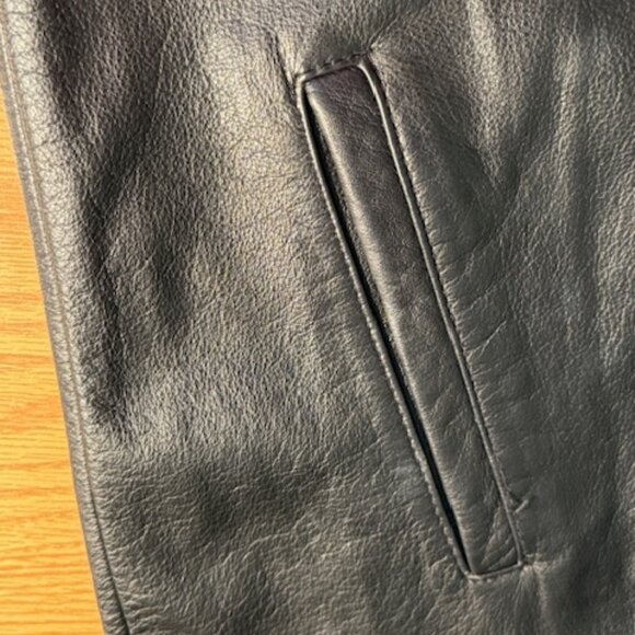Wilson Leather Black Hooded Zip Front Jacket- Womens Size M - Picture 3 of 10